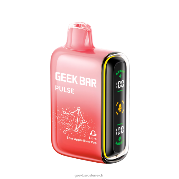 Geek Bar Kaufen - Geek Bar Pulse 15.000 Einweg-Vaporizer Libra saurer Apfel-Blow-Pop 826TL53